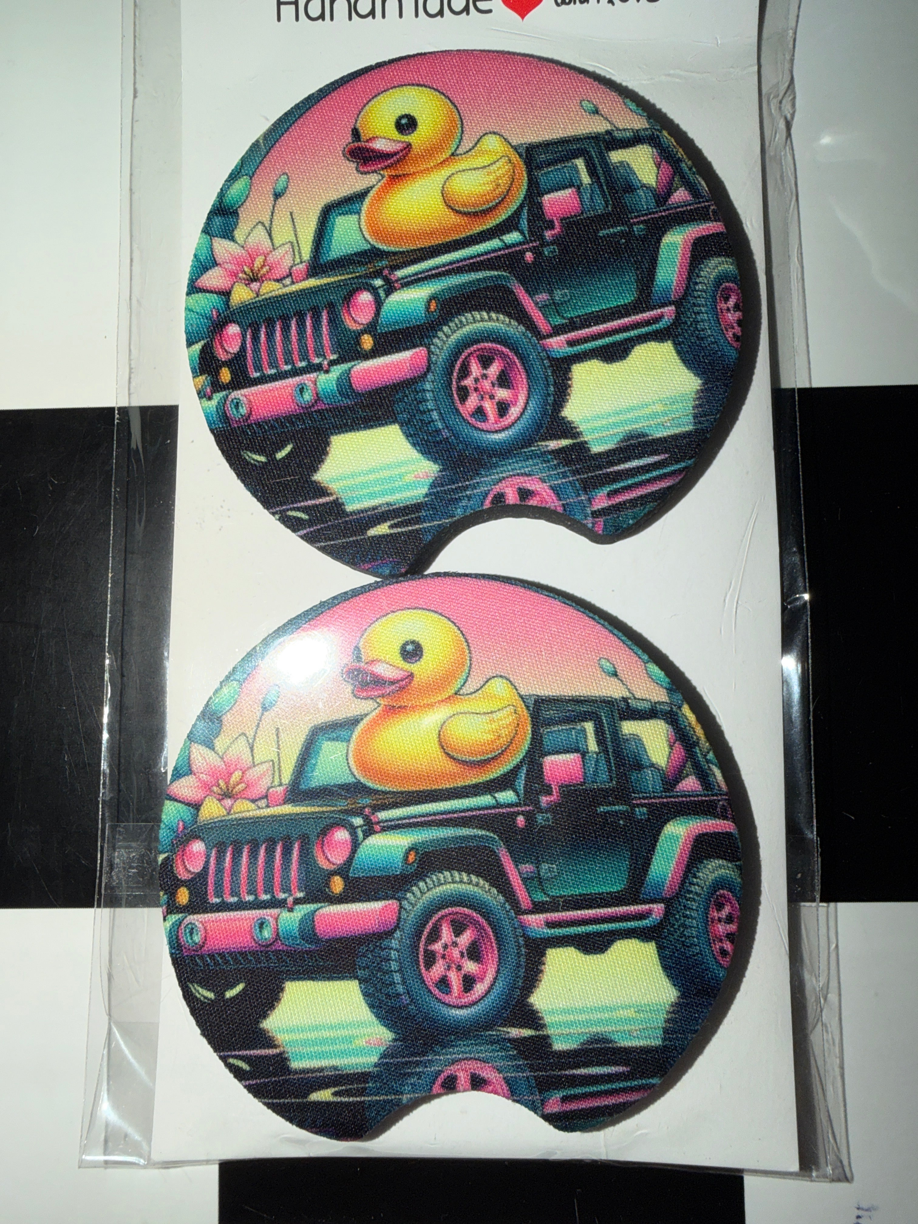 Jeep Duck Car Coaster Set