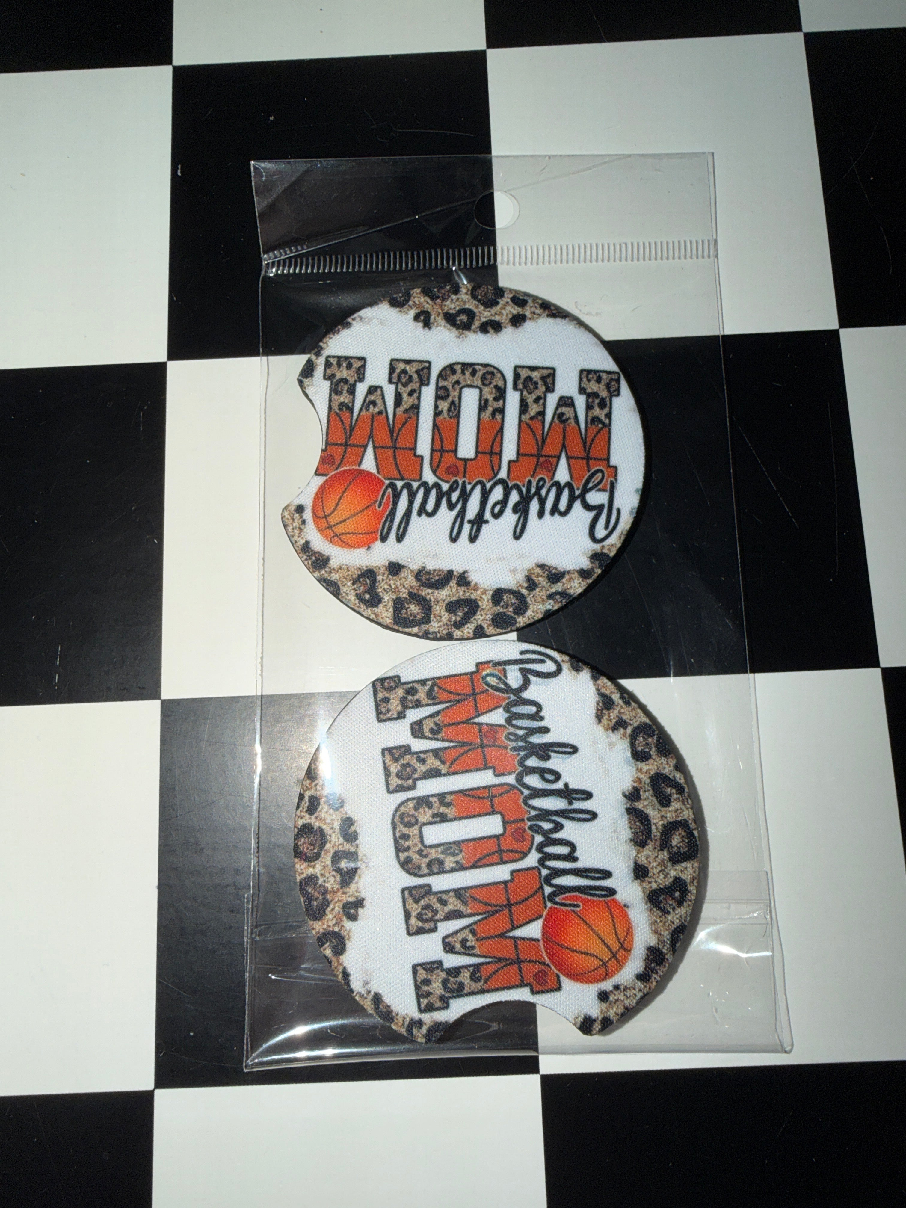 Basketball Mom Car Coaster Set