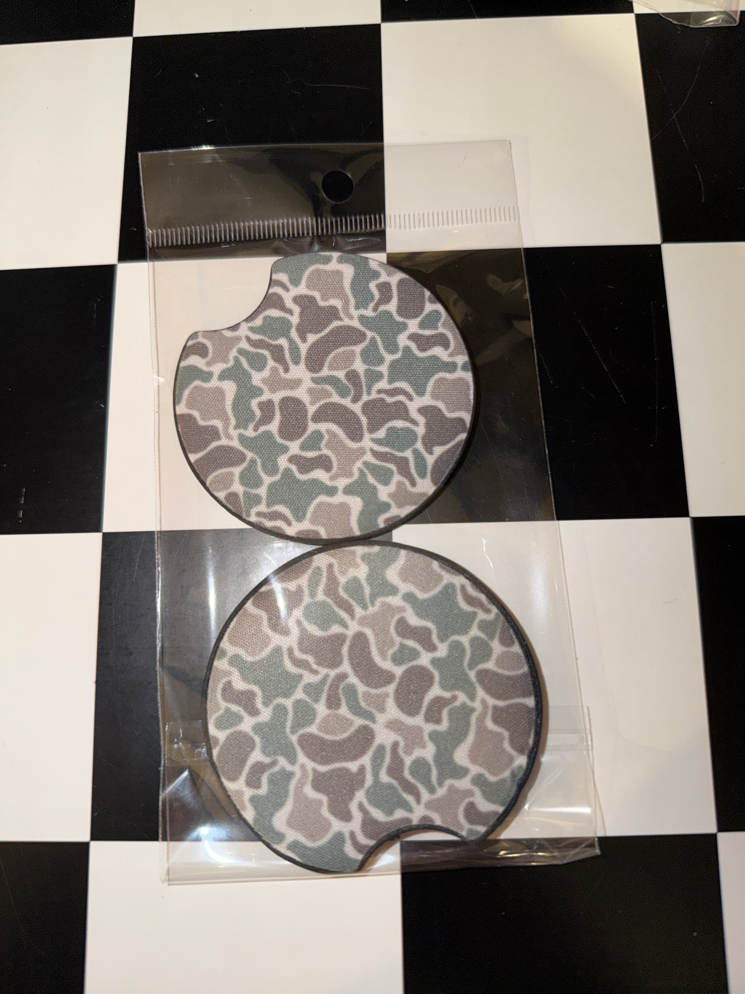 Camo Car Coaster Set
