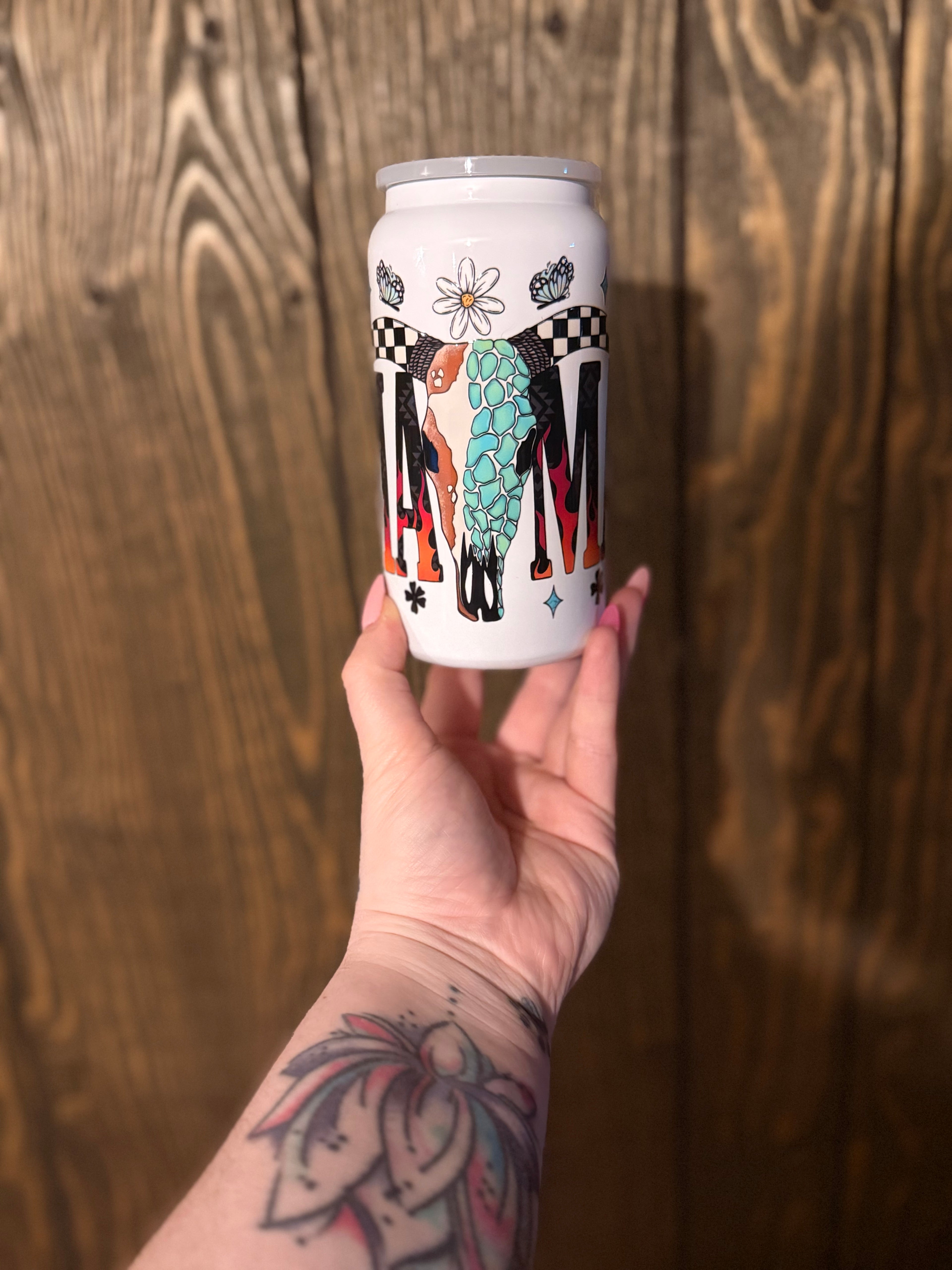 Checkered Mama Skull