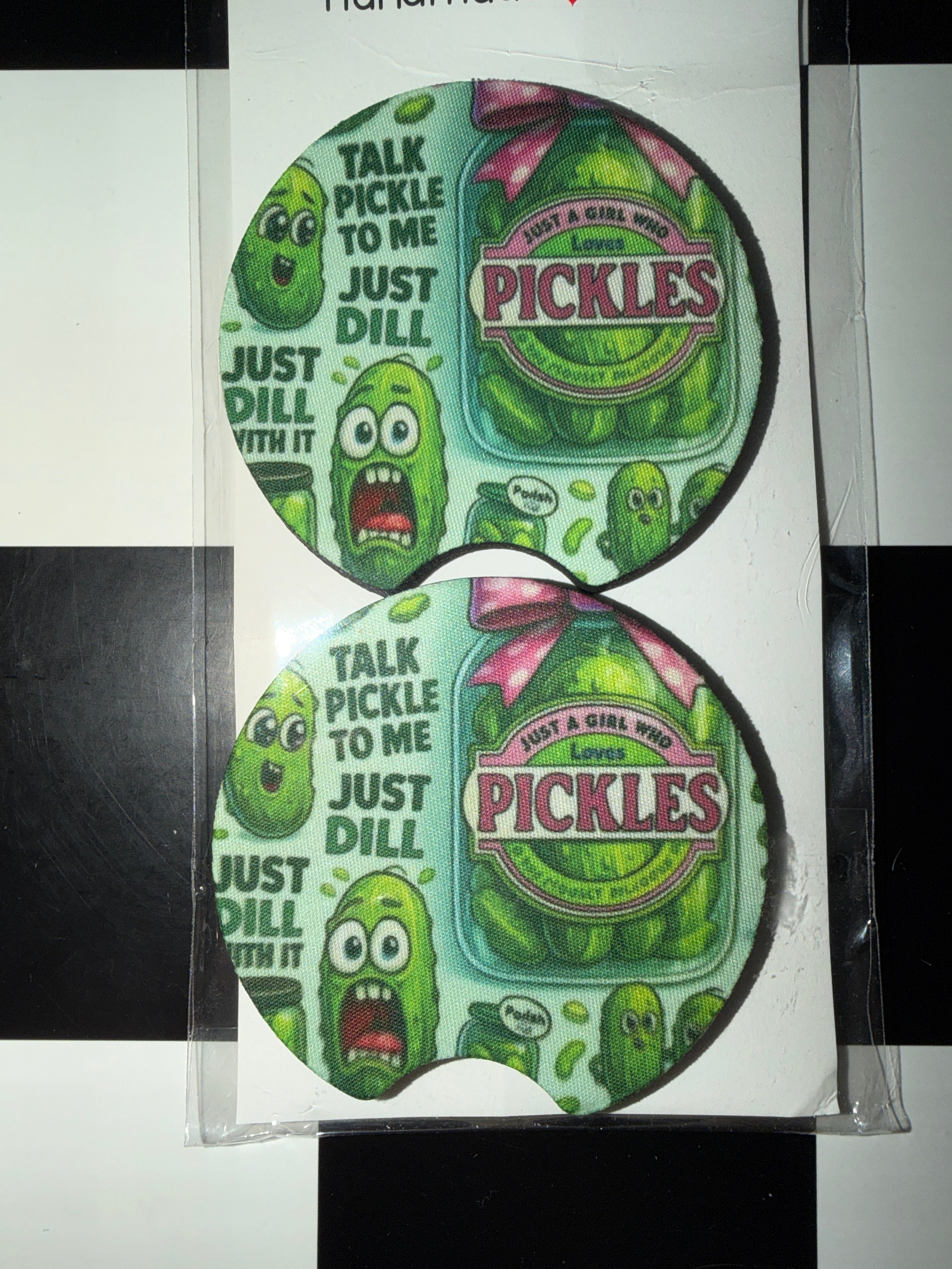 Pickle Bow Car Coaster Set