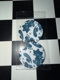 Turquoise Flower Car Coaster Set ￼