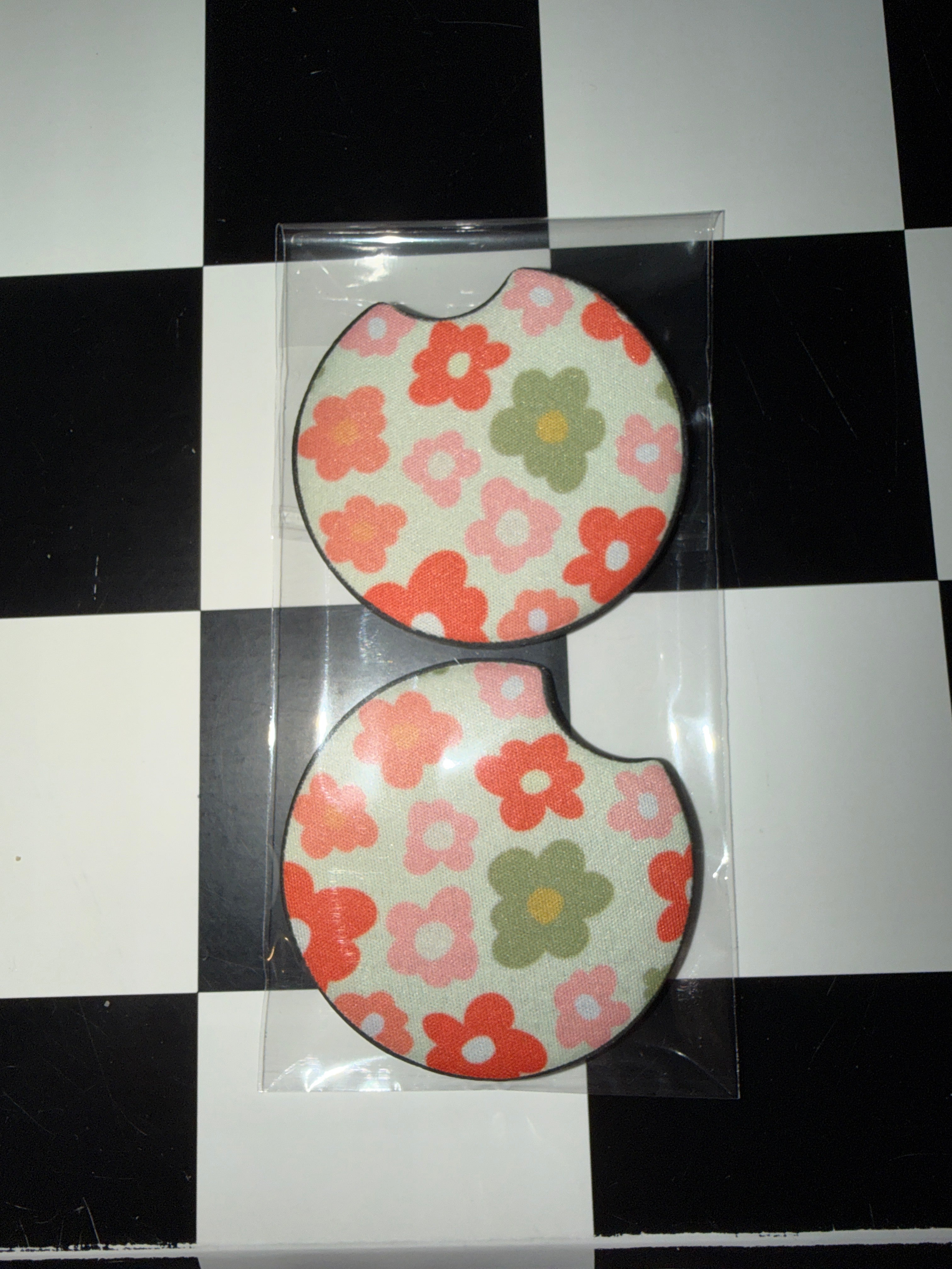 Flower Car Coaster Set