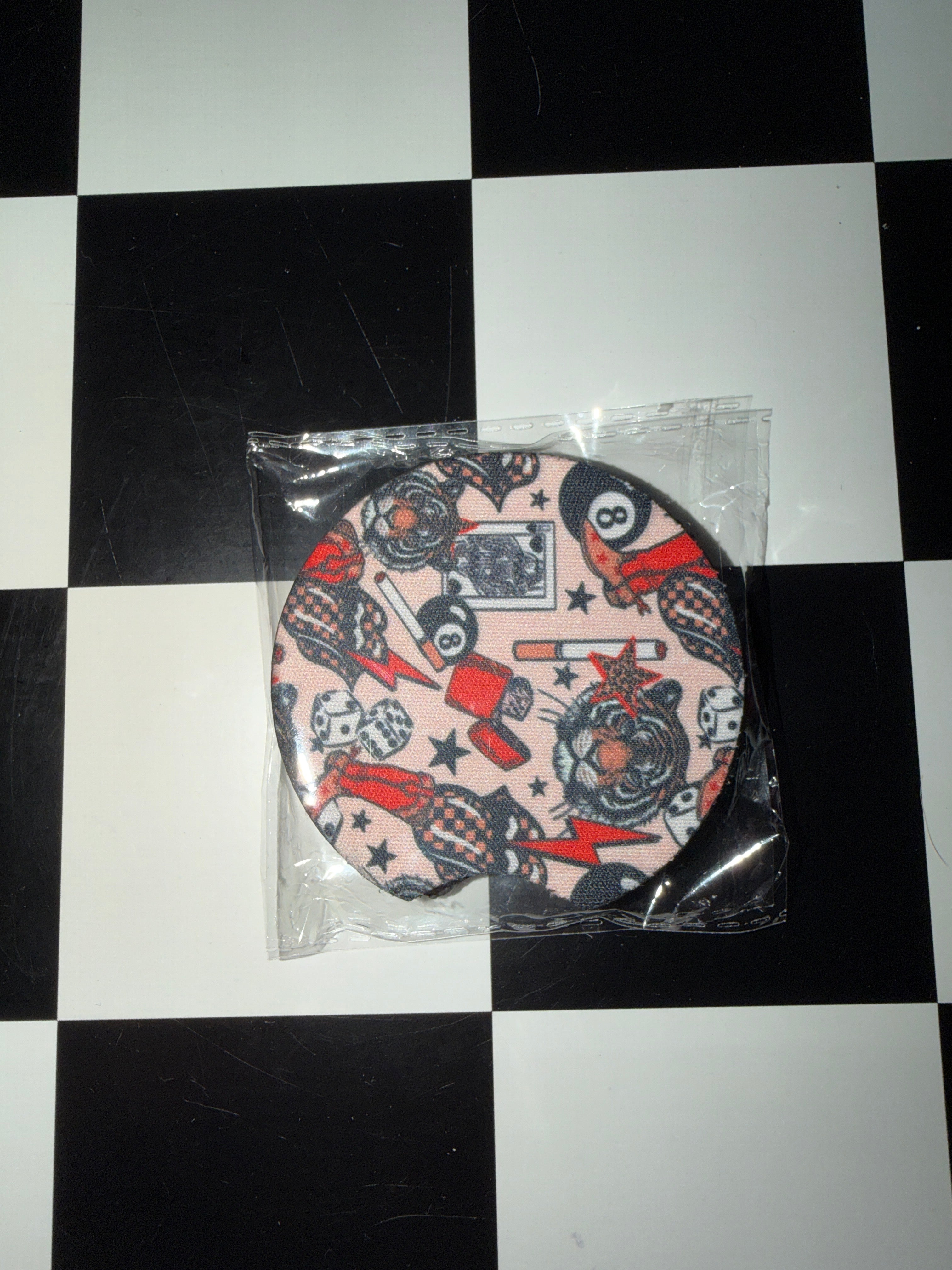 8 Ball Tiger Car Coaster Set
