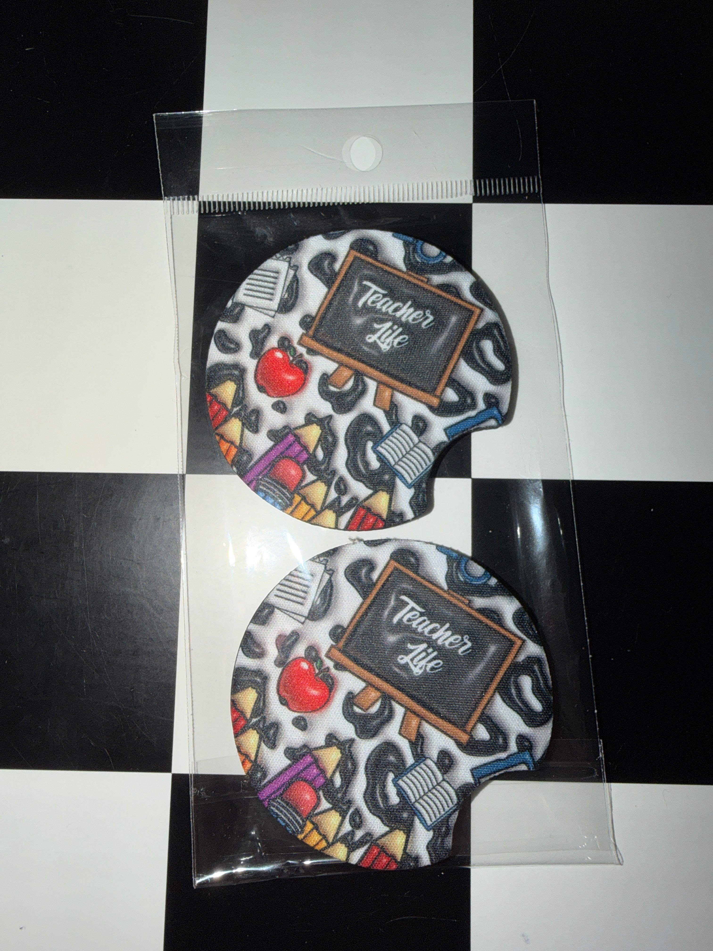 Teacher Life Car Coaster Set