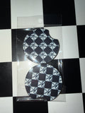 Checkered Bow Car Coaster Set